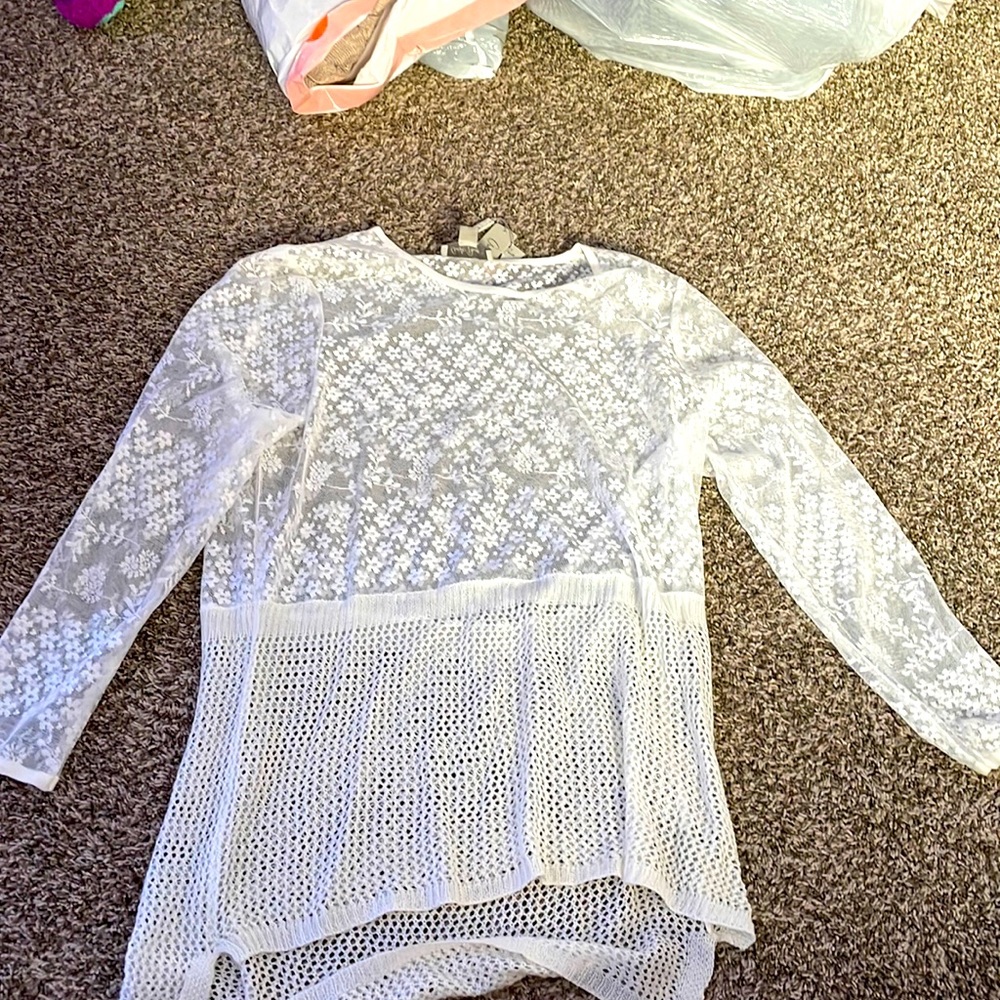 See-through over shirt